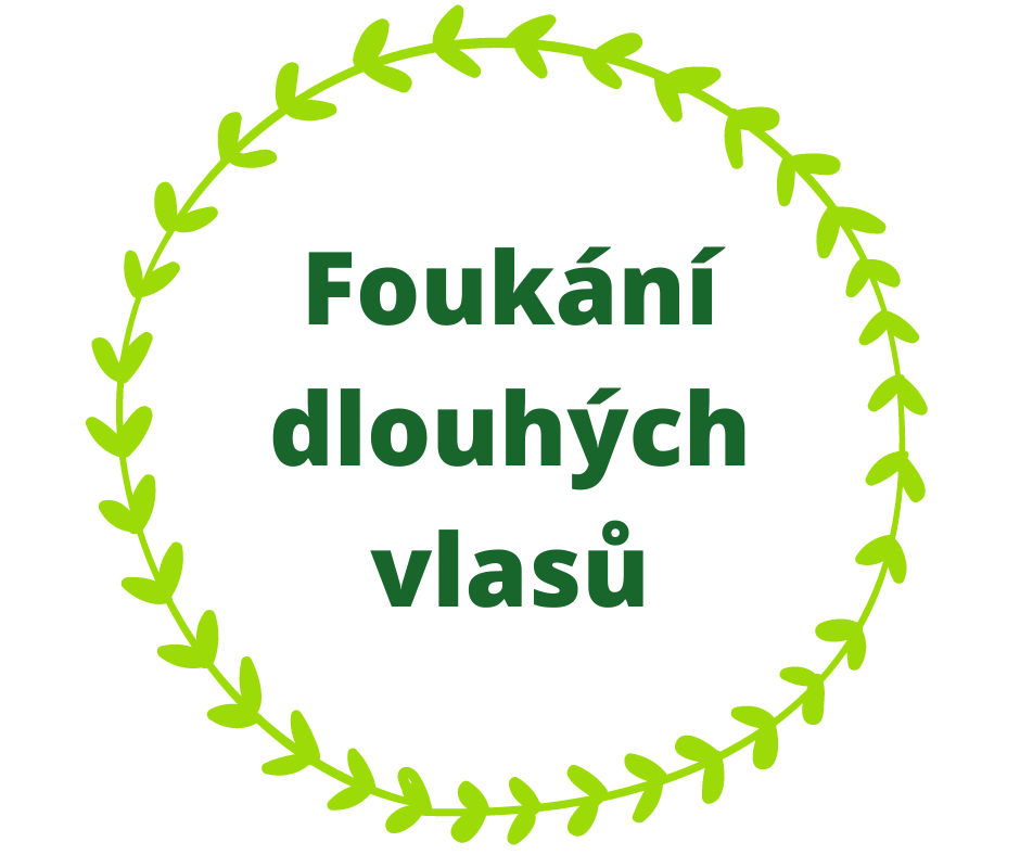 foukání dlouhých vlasů